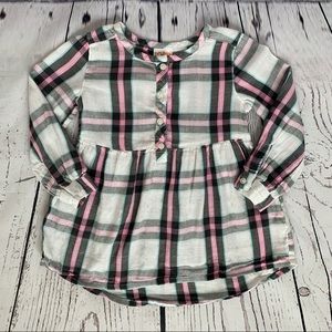 Jumping Beans Pink & White Plaid Blouse 4T